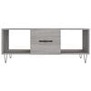 vidaXL Coffee Table Grey Sonoma Engineered wood, iron 40.2x19.7x15.7 in
