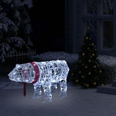 vidaXL Christmas Light Decoration Bear 45 LEDs 28"x6"x13" Acrylic