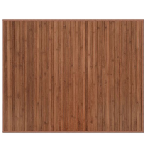 vidaXL Rug Brown Bamboo, Polypropylene 31.5x39.4 in