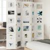 vidaXL Room Divider 5 Panels White Solid Wood Paulownia