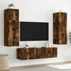 vidaXL TV Wall Cabinet Smoked Oak Engineered Wood Medium TV Wall Cabinet