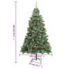 vidaXL Artificial Hinged Christmas Tree 300 LEDs 94.5"