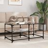 vidaXL Coffee Table Black glass Engineered wood, Stainless steel, Glass