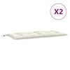 vidaXL Garden Bench Cushion Melange cream 100% polyester 39.4x19.7x2.8 in