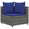 vidaXL Patio Sofa Set Set of 8 Grey