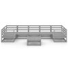 vidaXL Garden Lounge Set Grey Solid Pine Wood Medium Modular