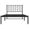 vidaXL Bed Frame Black Steel Twin Bed Frame Rectangular Traditional