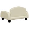 vidaXL Kids Sofa Cream Faux leather, Foam, Solid pine wood, Plastic Mini