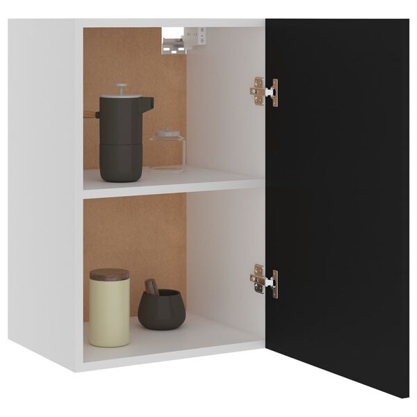 vidaXL Hanging Cabinet Black Engineered wood Medium Hanging Cabinet