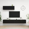 vidaXL TV Cabinet Set of 3 Black Engineered wood