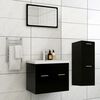 vidaXL Bathroom Furniture Set Black Engineered wood Medium