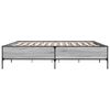 vidaXL Bed Frame Gray Sonoma Engineered Wood, Steel Super King Durable