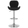 vidaXL Bar Stool Set of 2 Black Chromed steel, velvet (100% polyester)