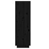 vidaXL Shoe Cabinet Black 11.8x13.4x41.3" Solid Wood Pine