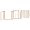 vidaXL Dog Gate with Door Foldable 6 Panels 118.1 " Poplar Wood