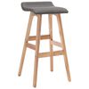 vidaXL Bar Stool Dark Gray Fabric