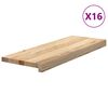 vidaXL Stair Tread Set of 16 Natural oak Solid oak wood 27.6 x 11.8 in