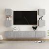 vidaXL TV Cabinet Concrete grey Engineered wood TV Cabinet Rectangular