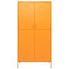 vidaXL Wardrobe Mustard Yellow Steel Large Levelers Wardrobe