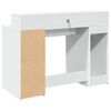 vidaXL Desk with LED Lights White 47.2x21.7x35.8" Engineered Wood