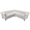 vidaXL Sofa White Faux Leather Large Seats Many Chesterfield Sofa