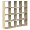 vidaXL Book Cabinet Sonoma Oak Engineered wood Large Book Cabinet