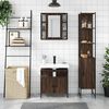 vidaXL Bathroom Cabinet Set Brown Oak Engineered Wood Bathroom Cabinet Set