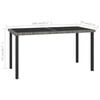 vidaXL Garden Dining Table Grey