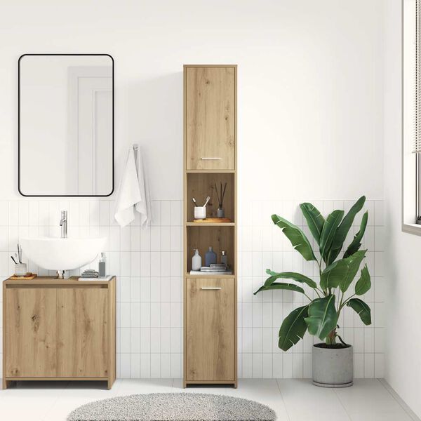 vidaXL Bathroom Cabinet Artisan Oak Engineered Wood Bathroom Cabinet