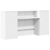 vidaXL Reception Desk White Engineered Wood 78.7 in x 19.7 in x 40.7 in