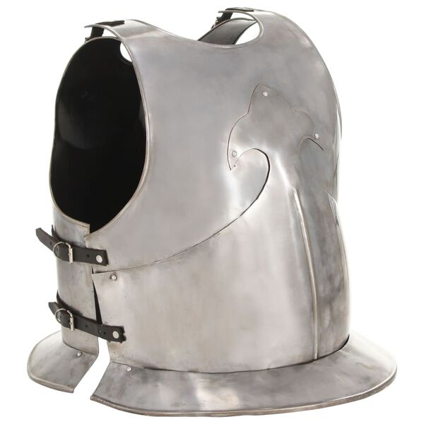 vidaXL Medieval Knight Body Armour Cuirass Replica LARP Silver Steel