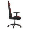 vidaXL Gaming Chair Black and Wine Red Faux Leather Standard