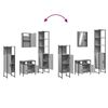 vidaXL Bathroom Furniture Set Grey Sonoma