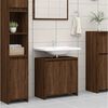 vidaXL Bathroom Cabinet Brown oak Engineered wood Medium