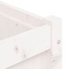 vidaXL Garden Planter White Solid Pine Wood 70.9x19.7x19.7 in