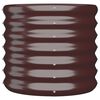 vidaXL Garden Planter Brown Powder-coated steel Medium Durable