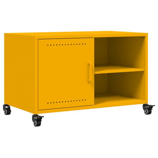 vidaXL TV Cabinet Mustard Yellow Cold-rolled steel