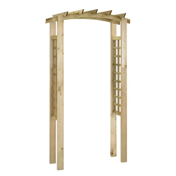 vidaXL Garden Arch Green Treated Solid Pinewood Medium
