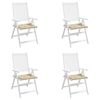 vidaXL Chair Cushion Set of 4 Beige Oxford fabric (100% polyester)