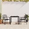 vidaXL Garden Dining Set Anthracite Powder-Coated Steel 3 Piece Set