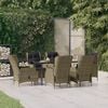 vidaXL Garden Dining Set Brown and Black