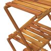 vidaXL Folding Shelf Brown Solid acacia wood Medium Foldable