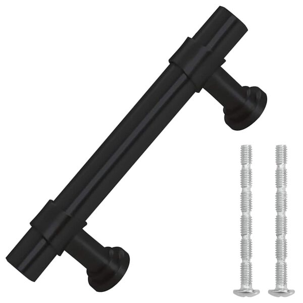 vidaXL Cabinet Handle Set of 10 Black