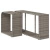 vidaXL Storage Shelf Grey PE Rattan, Powder-Coated Steel Mid-Size