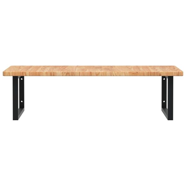 vidaXL Basin Shelf Wall Mounted Steel and Solid Wood Oak