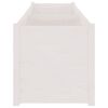 vidaXL Large Planter White Solid Pinewood Durable Rectangular