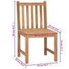 vidaXL Patio Chairs 8 pcs with Cushions Solid Teak Wood