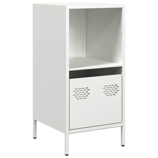 vidaXL Sideboard White Cold-rolled Steel 13.8x15.4x28.9 in Sideboard