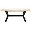 vidaXL Dining Table Bleached white, black legs