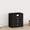 vidaXL Jewellery Box 5-Layer with Mirror Lockable Black